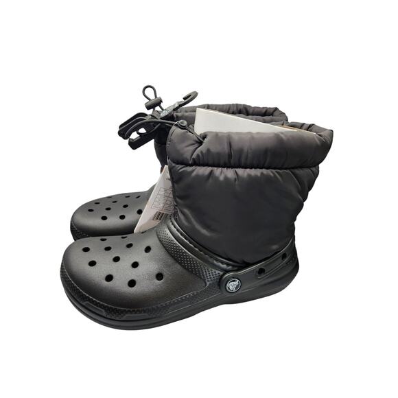 Cros Kids Black fur lined Snow boots size 13 - Picture 3 of 5